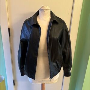 Classic Black FAUX Leather Jacket